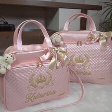 Mamãe e Bebê Malas Rosa Maternidade Personalizadas